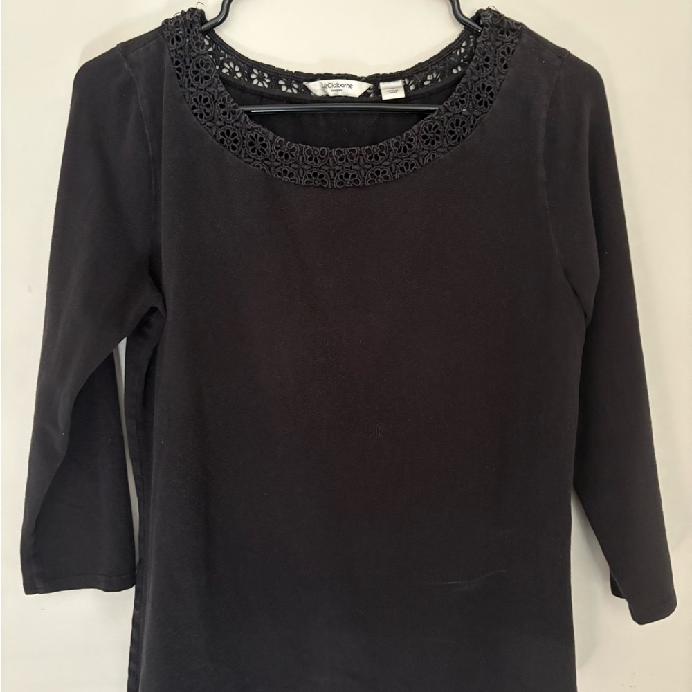 Liz Claiborne Black Lace Blouse